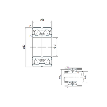 7019DB NACHI Angular Contact Ball Bearings #1 image