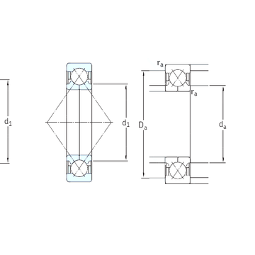 QJ306MA SKF Angular Contact Ball Bearings #1 image